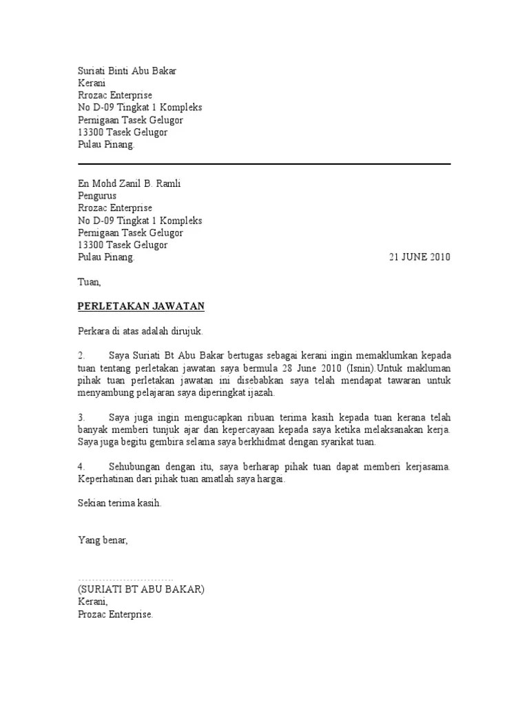 Free download pdf,docx, microsoft world format ringkas notis berhenti kerja 24jam (rasmi) mudah & padat untuk bahasa melayu. Surat Berhenti Kerja 24 Jam Swasta - Surat Kerja c