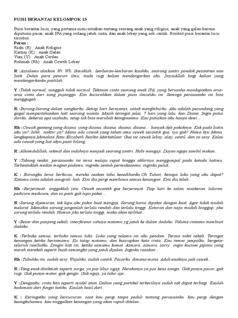 Puisi Berantai Kelompok 13 | PDF