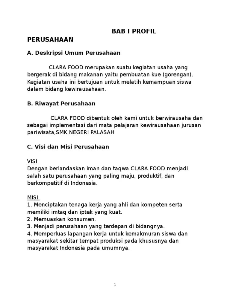 Proposal Pembuatan Usaha Makanan Kue Kering | PDF