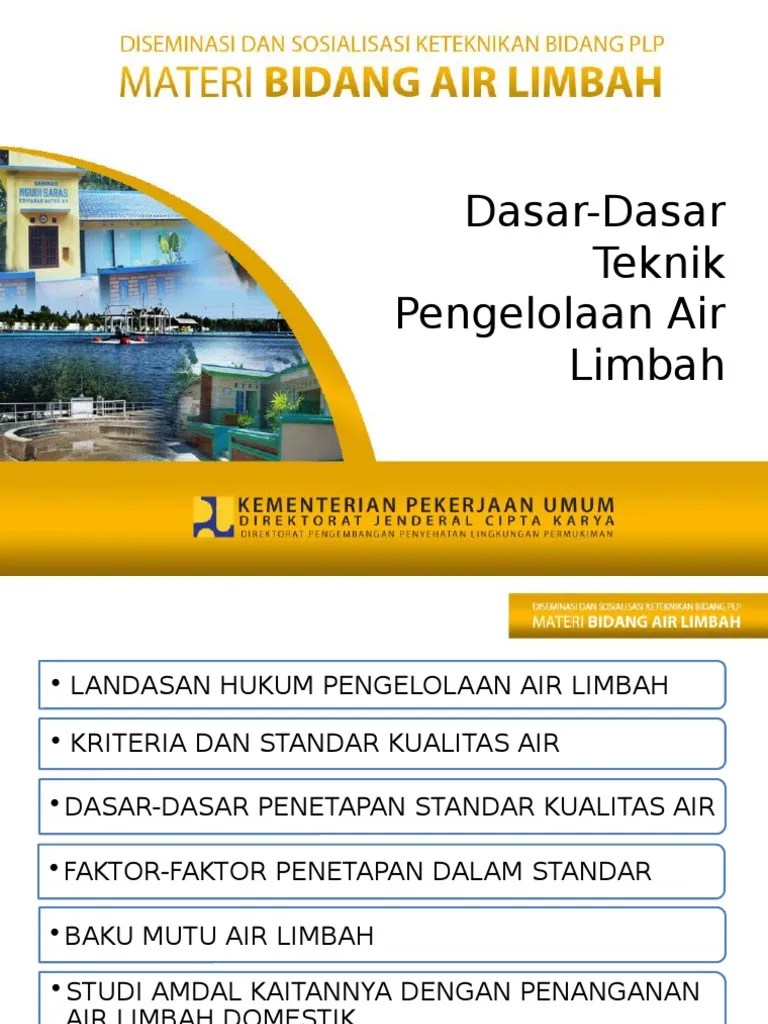 NEW - Modul 03-AL Dasar-Dasar Teknik Dan Pengelolaan Air Limbah 2013 | PDF