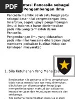 Makalah Pancasila Sebagai Dasar Nilai Pengembangan Ilmu | PDF