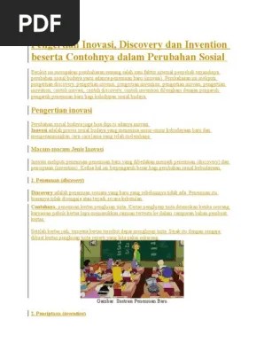 Apa Perbedaan Discovery Dan Invention Dalam Perubahan Sosial Budaya –  Penggambar