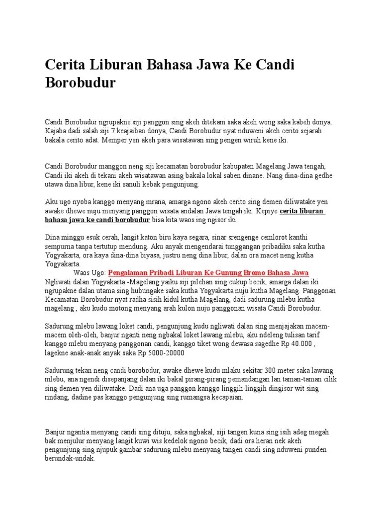 The collection that consisting of chosen picture and the best. Contoh Cerita Pengalaman Liburan Dalam Bahasa Jawa Cara Golden