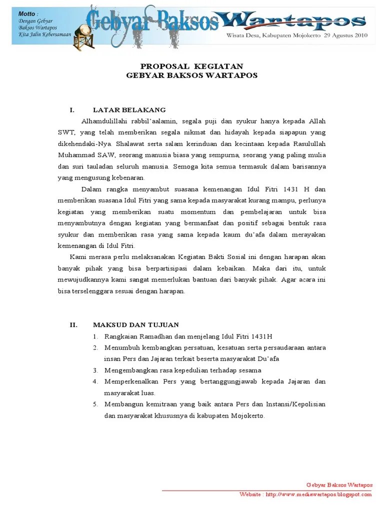 Pawai obor takbir keliling idul. Proposal Idul Fitri Tulisan