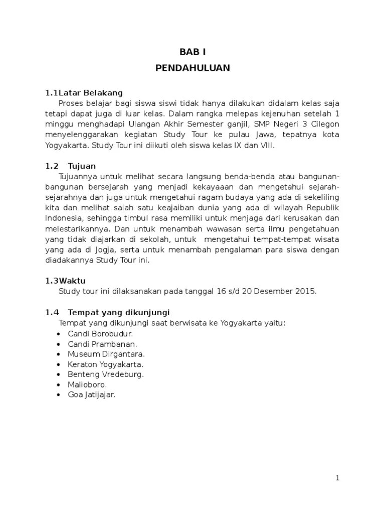 Laporan perjalanan wisata disusun baik secara individual maupun kelompok. Contoh Laporan Kegiatan Study Tour Smp Rasanya