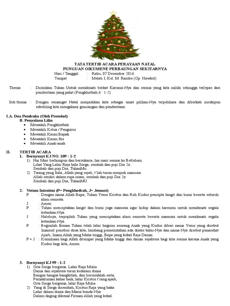 Nov 24, 2016 · liturgi natal naposobulung bahasa batak. Tertib Acara Natal Bahasa Batak Masnurul