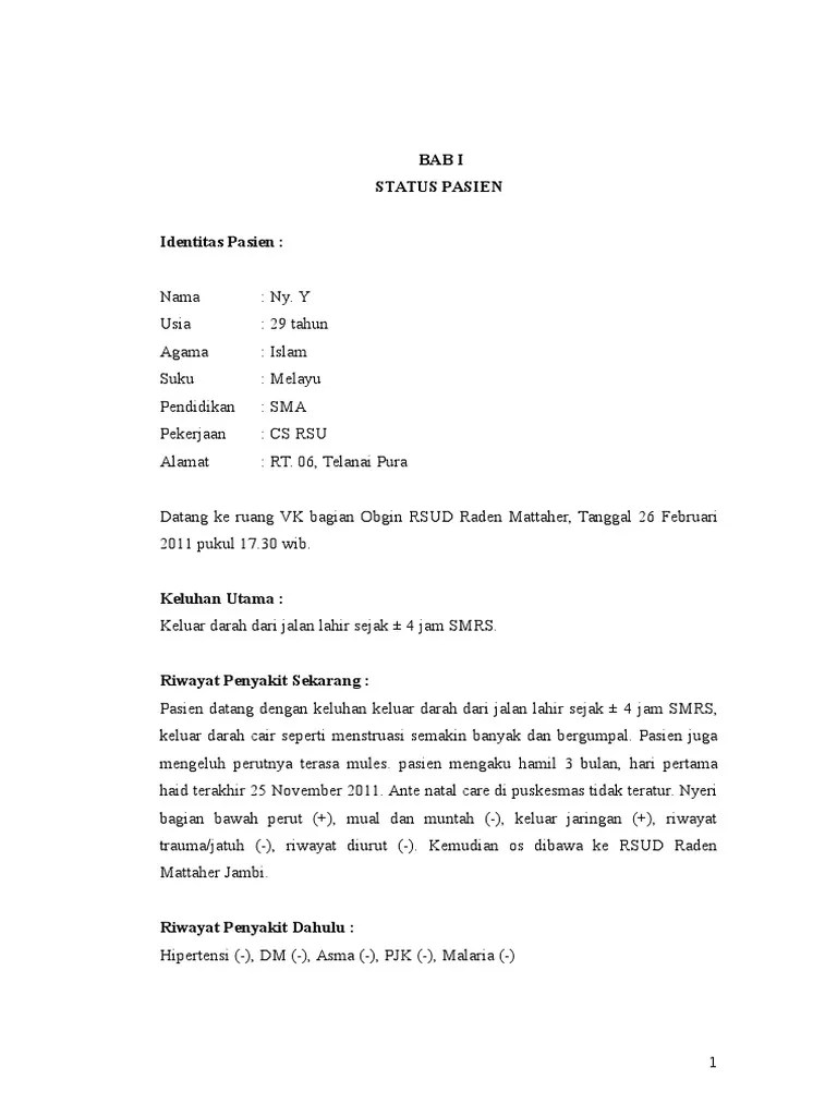 Abortus Inkomplit Mia | PDF