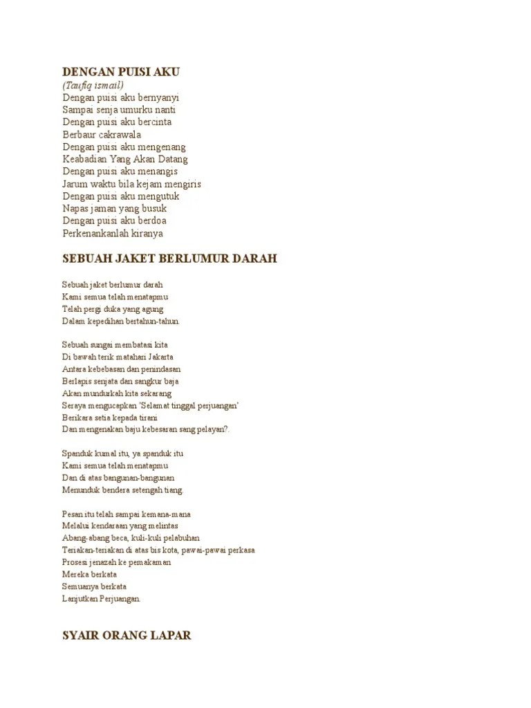 Puisi Taufik Ismail | PDF