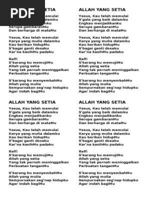 Allah Yang Setia | PDF