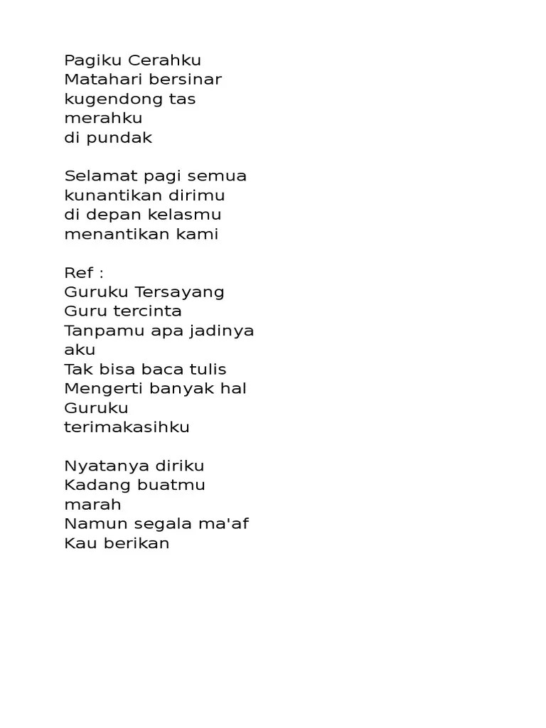 Pagi Ku Cerahku Matahari Bersinar – Nasi