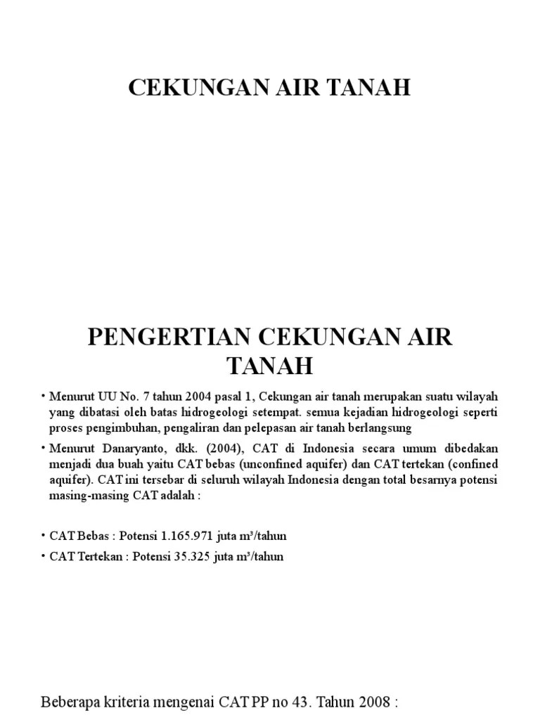 Cekungan Air Tanah | PDF