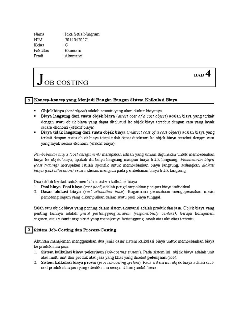 Biaya langsung personil (remuneration / billing rate) 1. Akt Biaya Bab 4 Pdf