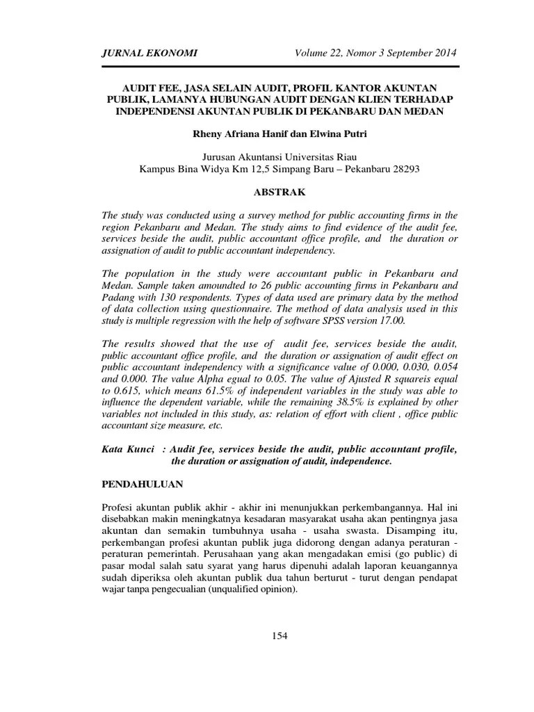 Audit Fee Dll Terhadap Indepndensi