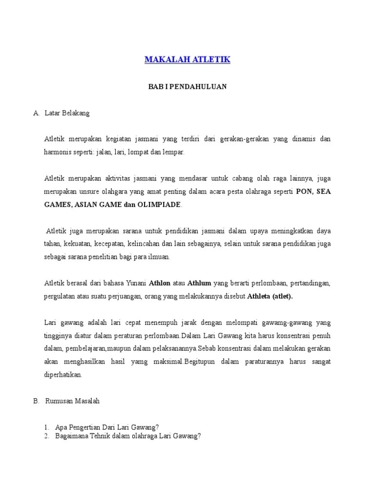 Makalah Atletik | PDF