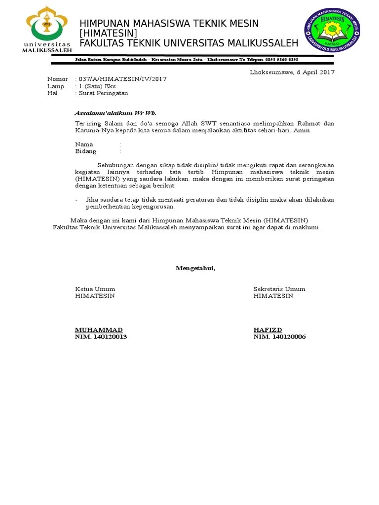 (paw).2 pijakan yuridis konstitusional pemberhentian anggota dpr diatur dalam. Surat Peringatan Dalam Organisasi Pdf