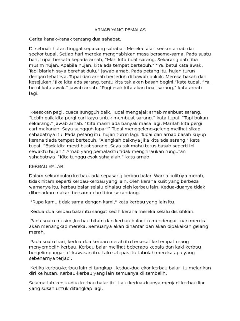 Cerita Pendek Kanak Kanak Prasekolah / 2