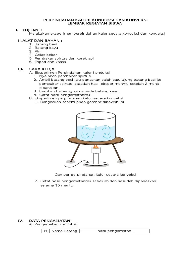 Uniknya kalor berpindah dengan cara konduksi (perambatan), konveksi (aliran), dan radiasi (pemancaran). Lks Konveksi Dan Konduksi Pdf