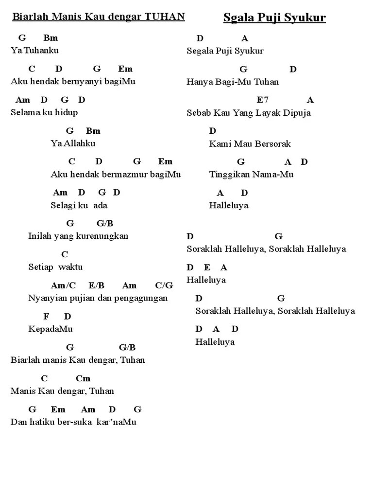 Chord sgala puji syukur (niko njotorahardjo) bait : Pelayanan 12 Maret Pdf