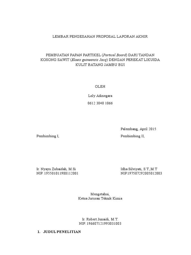 Contoh sampul dan halaman judul usulan penelitian (up) pertumbuhan nisbi. Contoh Lembar Pengesahan Proposal Penelitian Lukisan