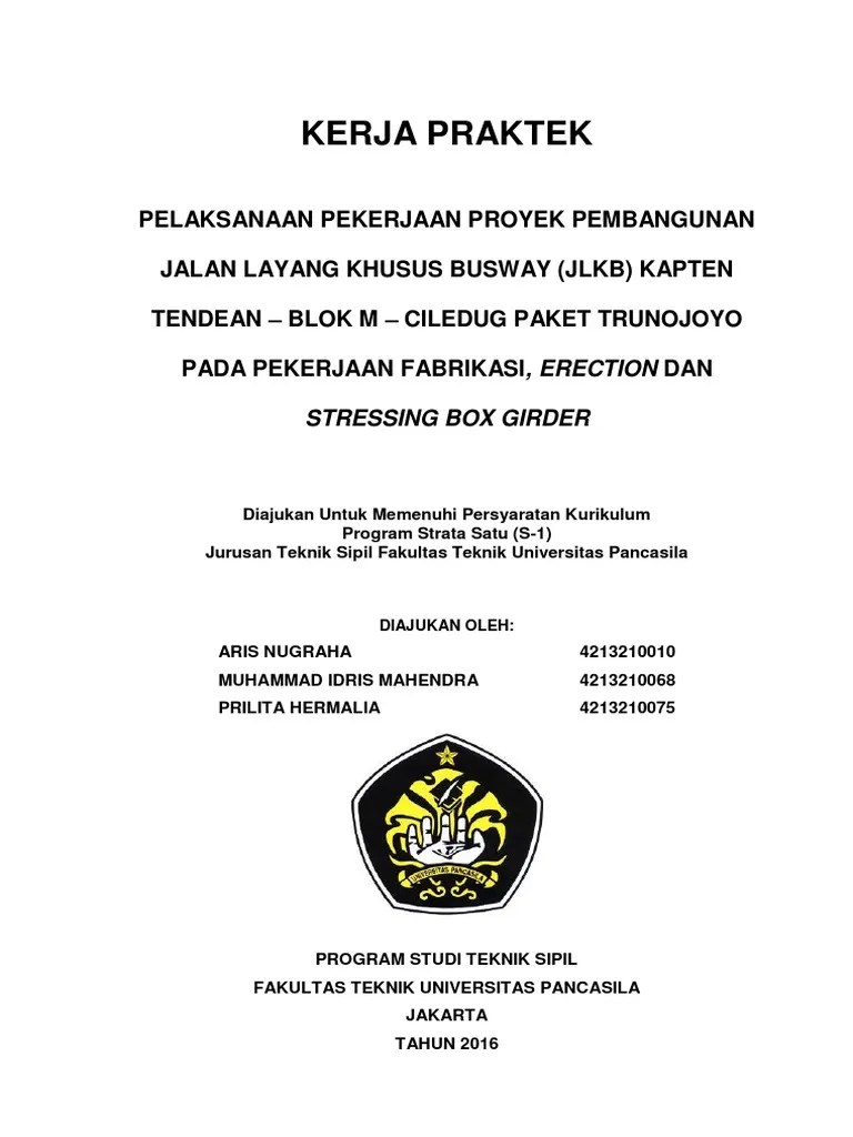 Perencanaan bangunan teknik sipil misalnya : Laporan Kerja Praktek Pdf