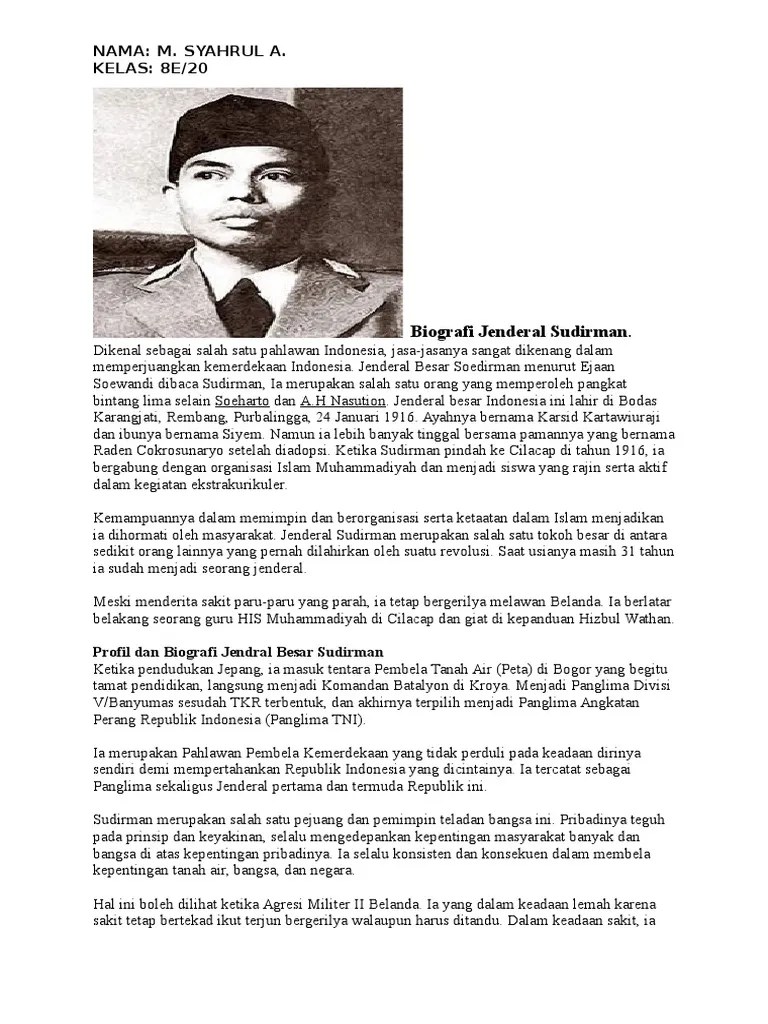 Biografi Jenderal Sudirman | PDF