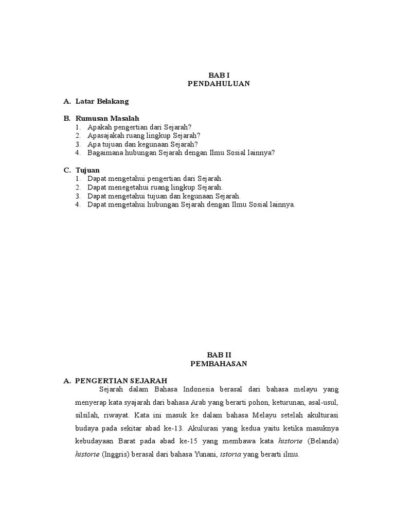 Sejarah Pembahasan | PDF