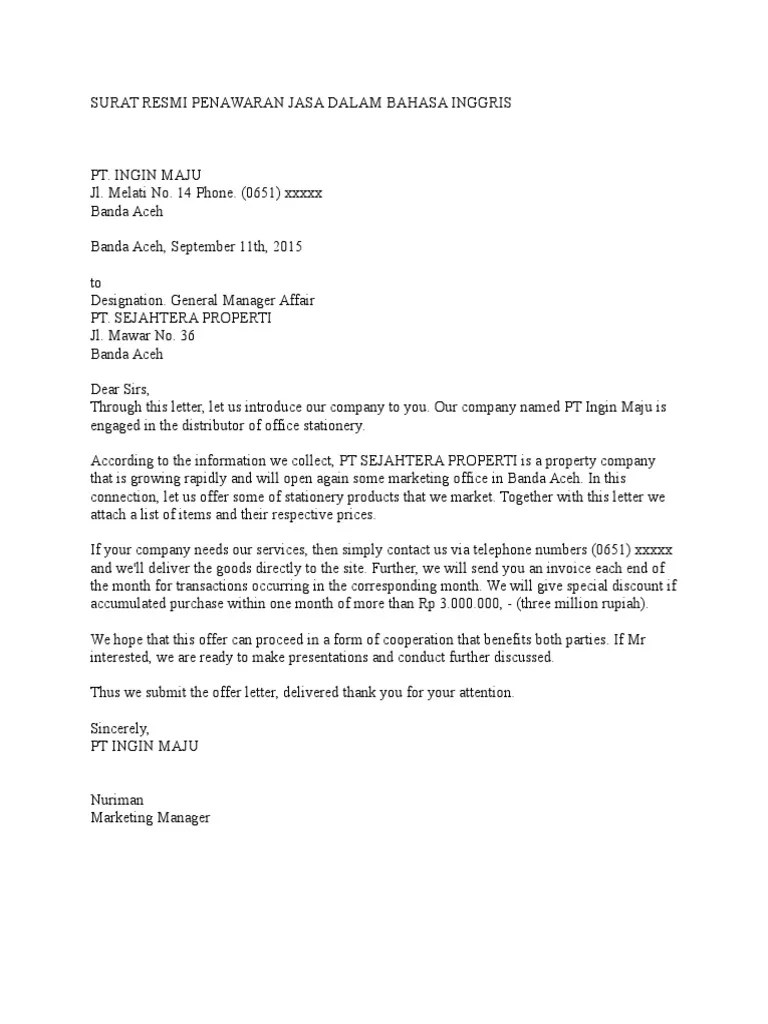 When people should go to the ebook stores, search launch by shop, shelf by shelf, . Surat Resmi Penawaran Jasa Dalam Bahasa Inggris Pdf