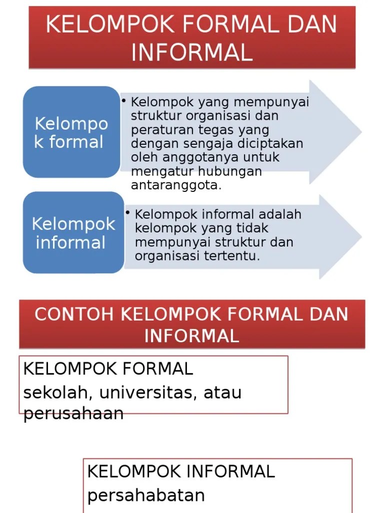 Contoh Kelompok Sosial Formal Dan Informal – Sekali