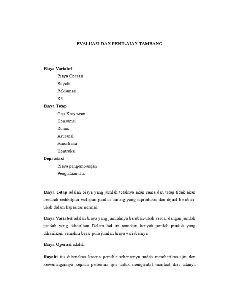 Biaya listrik biaya listrik tetap adalah biaya listrik untuk fasilitas umum seperti pencahayaan koridor, tangga, lift dan biaya listrik lift. Biaya Variabel Tetap Pdf