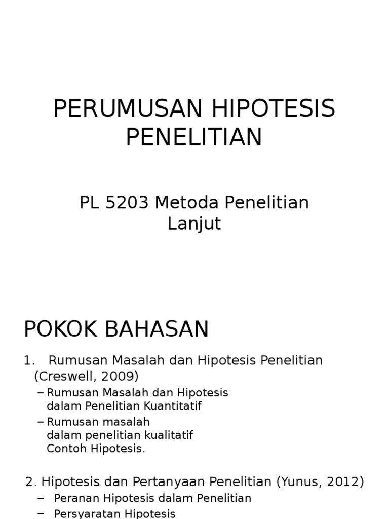 PL5203 Metlit-6 Hipotesis