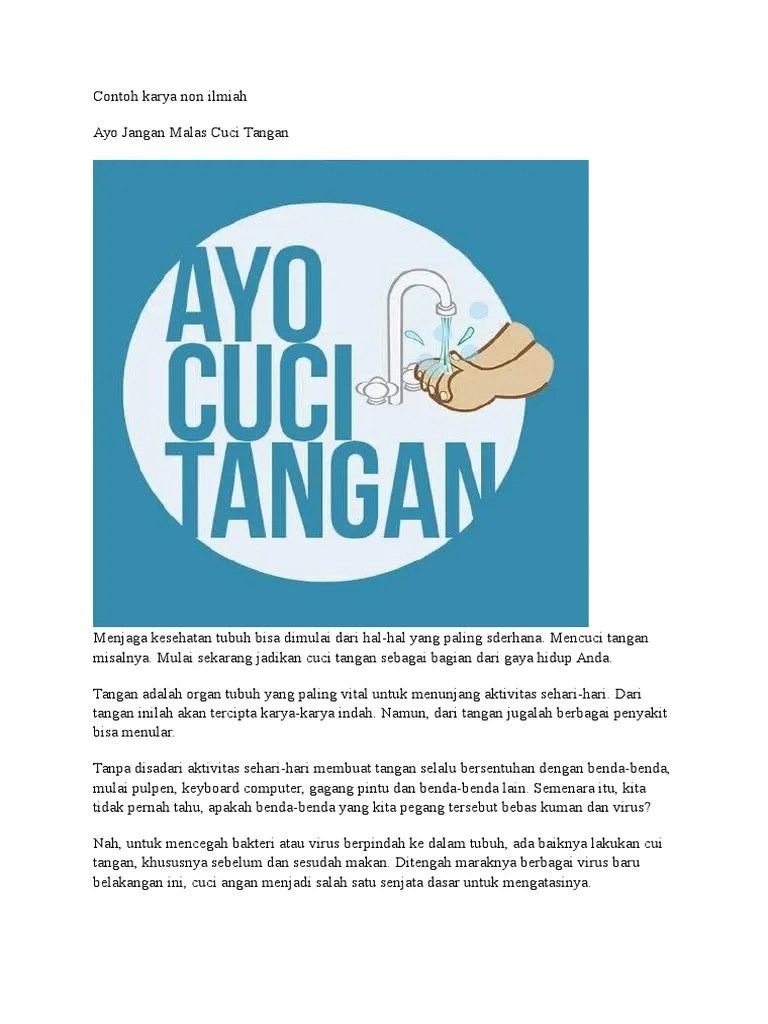 Contoh Karya Non Ilmiah - Mencuci Tangan