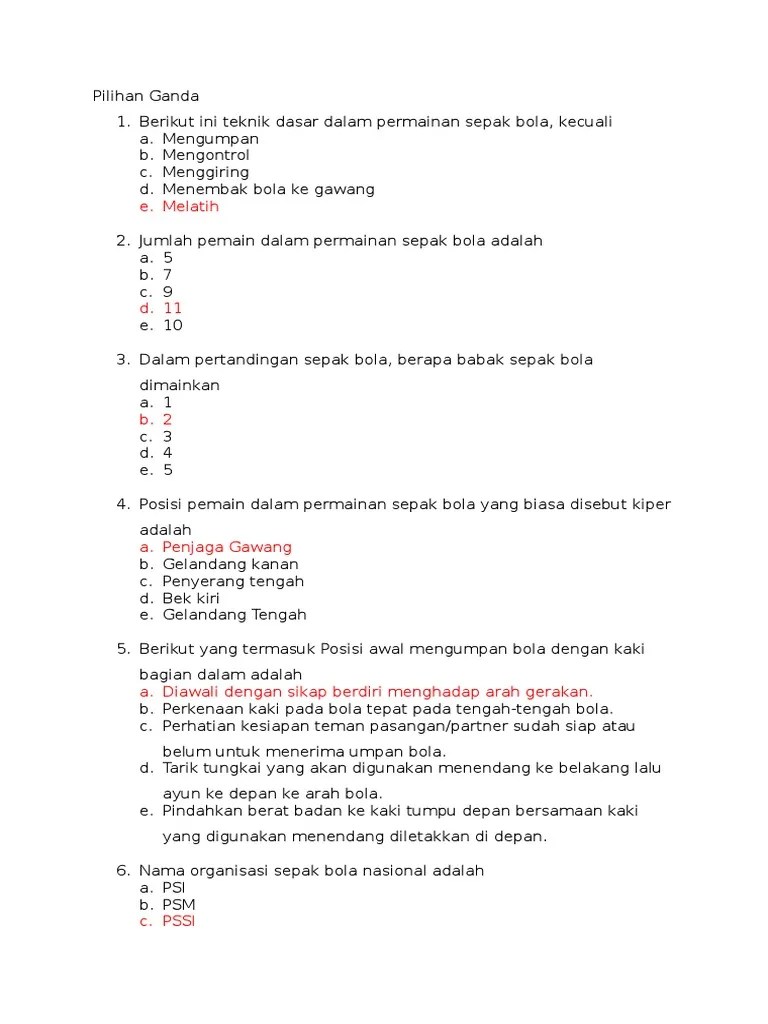 Soal Penjas | PDF