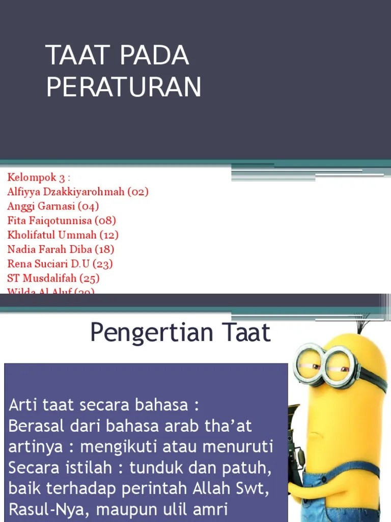 Taat Pada Peraturan | PDF