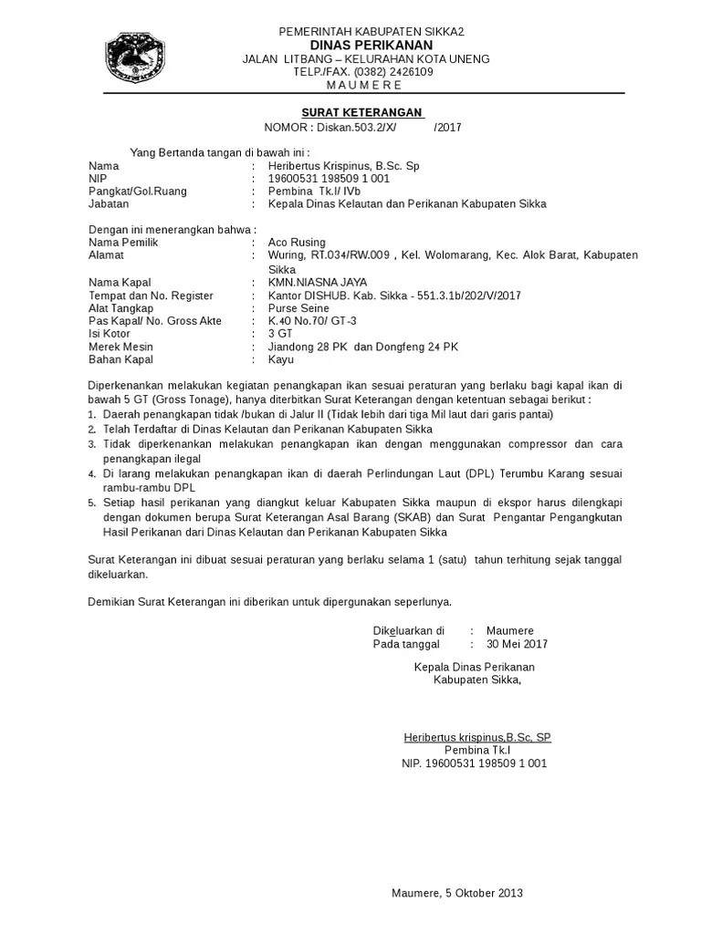 #6 waktu eksepsi dapat diajukan. 1. Format Surat Keterangan Pengganti Sipi Untuk Kapal ...