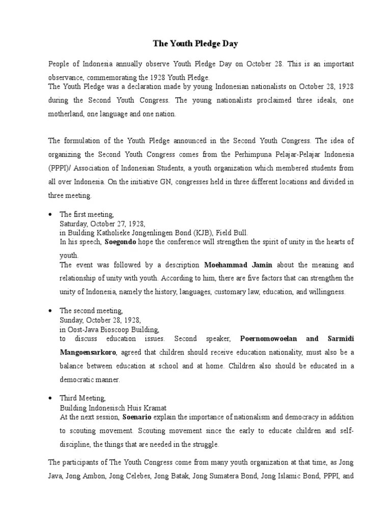 Indonesia Youth Pledge