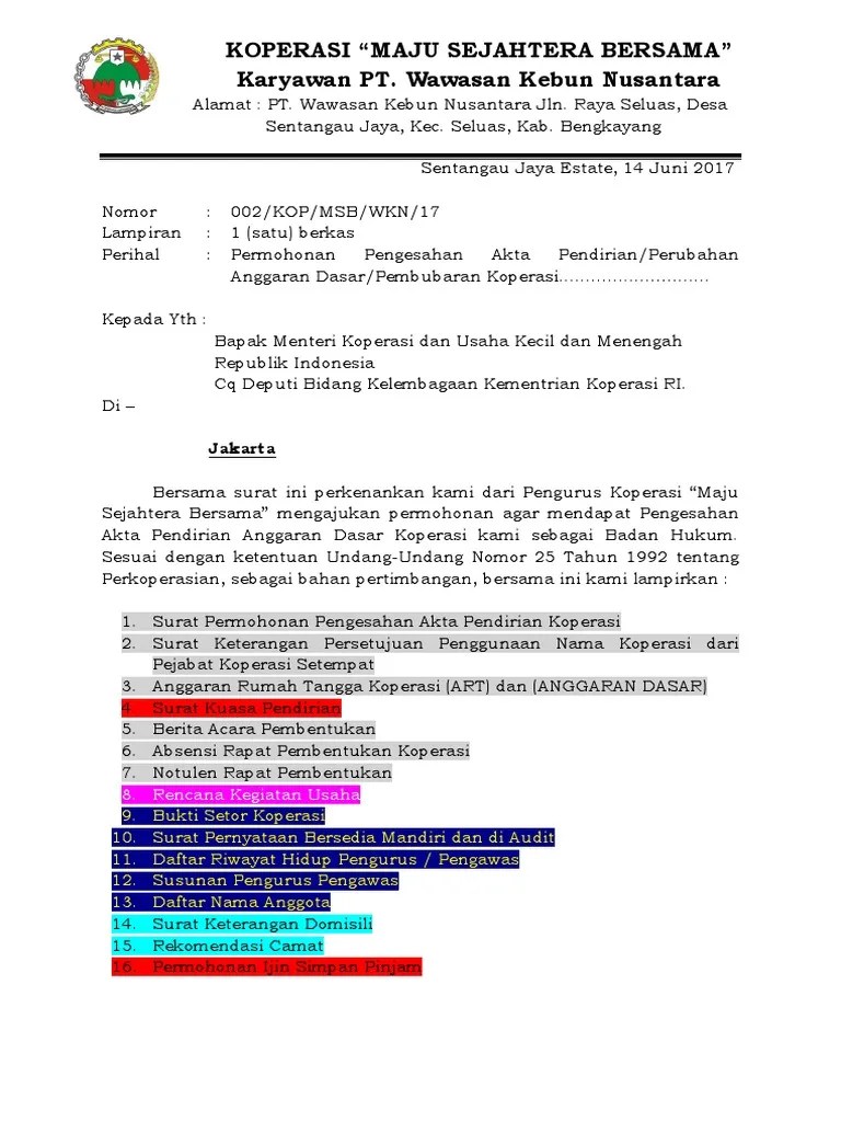 Surat Permohonan Untuk Kementerian | PDF