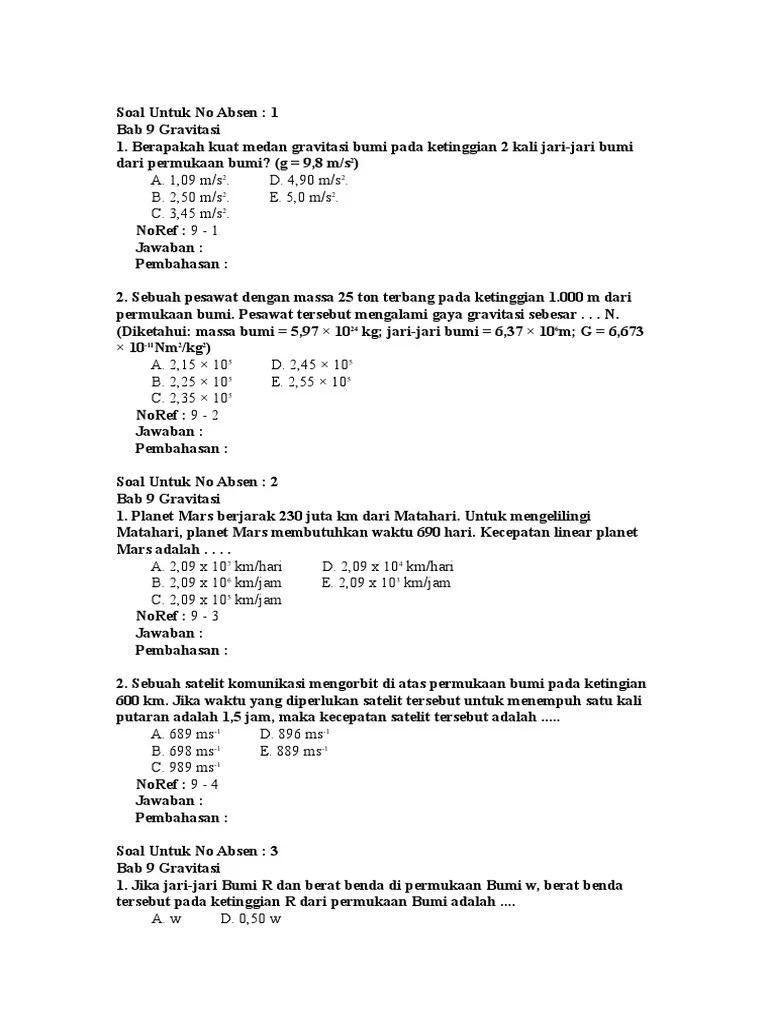 Bab 9 Gravitasi | PDF