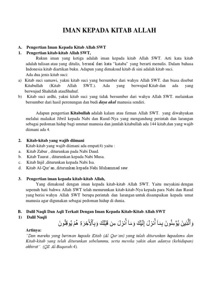 Kitab Taurat Diturunkan Untuk Umat