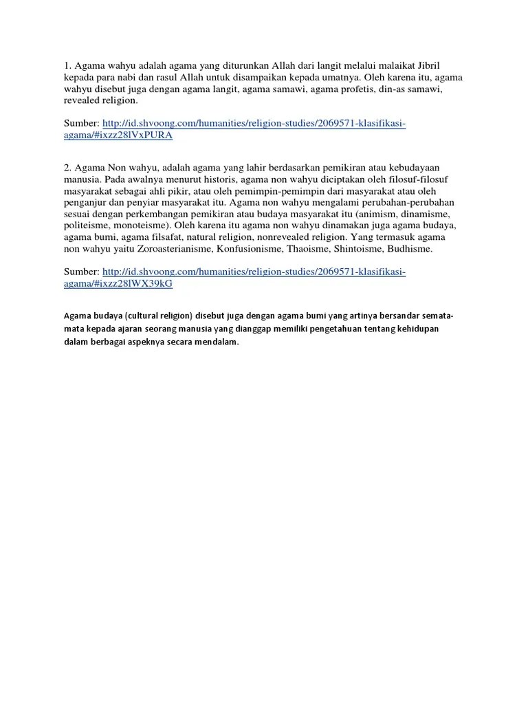 Pengertian Agama Wahyu | PDF