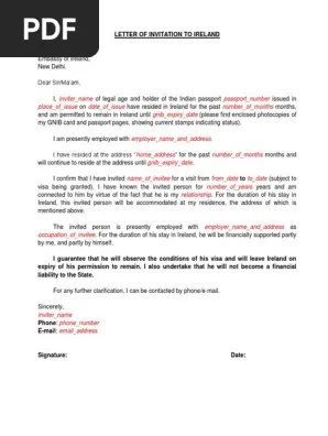 The purpose of their visit is to attend my graduation ceremony/specify other reason. Letter Of Invitation To Ireland Travel Visa Passport