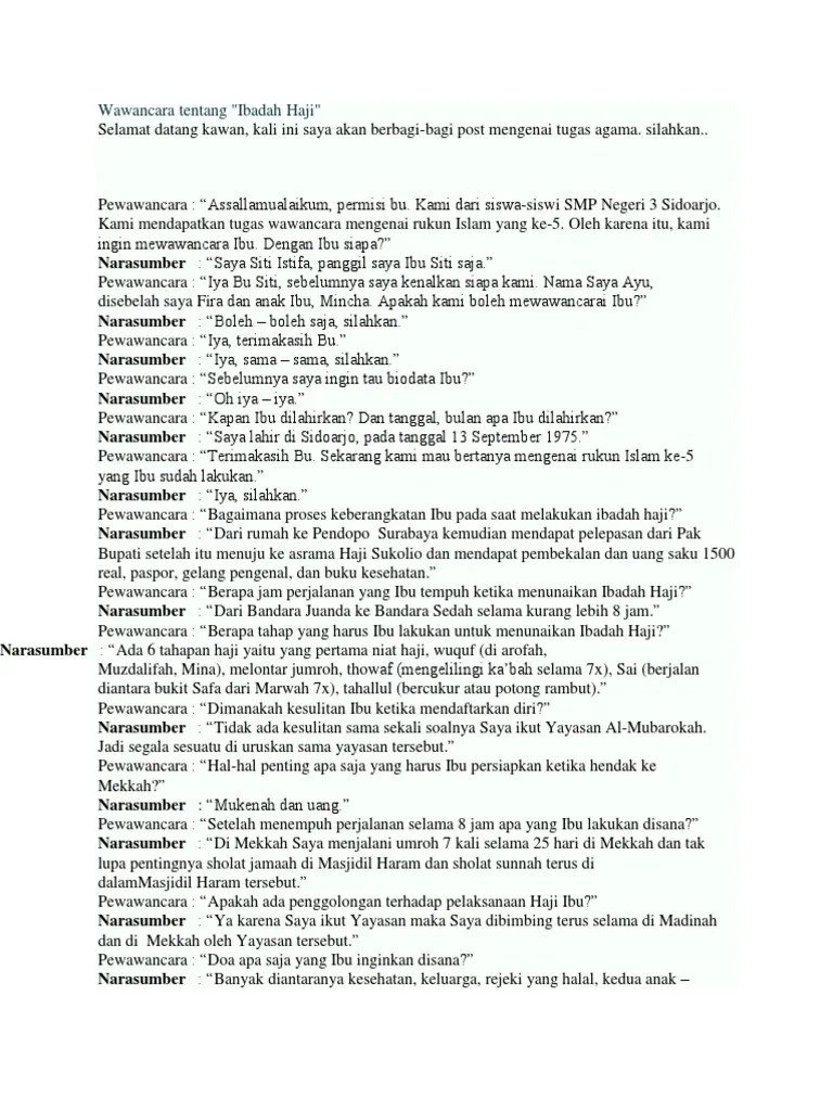 Contoh Wawancara PKN | PDF