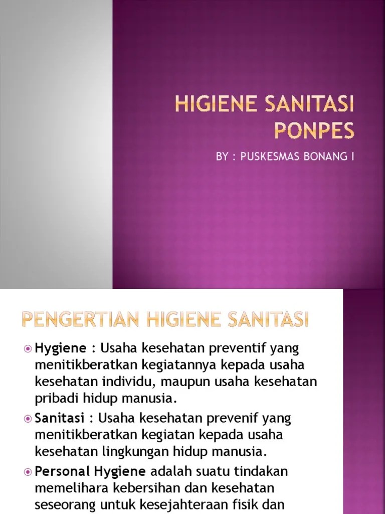 Higiene Sanitasi Ponpes | PDF