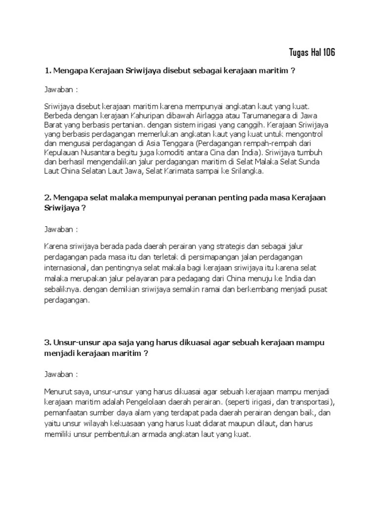 Politik ekspansi yang dilakukan dapunta hyang sri jayanasa menjadikan. Tugas H 106 Pdf