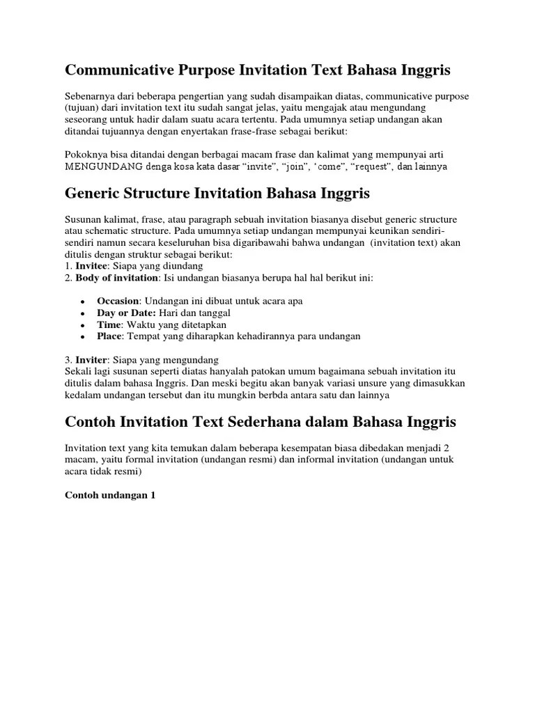 Jika temukan contoh surat undangan dalam bahasa inggris invitation letter terlengkap beserta artinya hanya di sbi sekolahbahasainggris com. Contoh Undangan Resmi Dalam Bahasa Inggris Beserta Artinya Berbagai Contoh