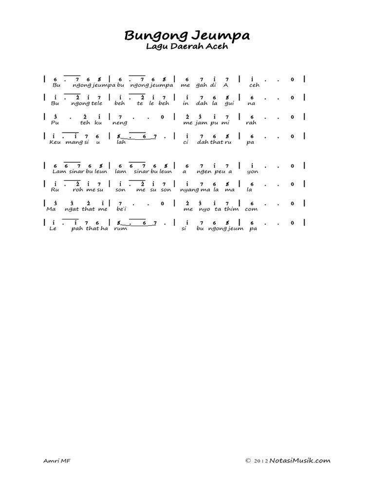 Bungong Jeumpa | PDF