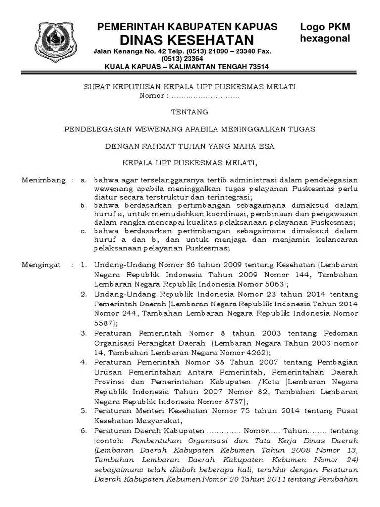 Barang universitas lampung, mengingat tugas pokoknya dan tugas . 2 3 9 2 Sk Pendelegasian Wewenang Apabila Meninggalkan Tugas Pdf