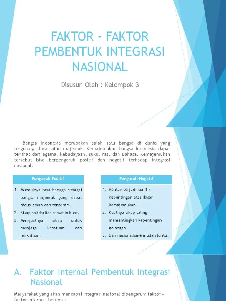 Faktor - Faktor Pembentuk Integrasi Nasional | PDF
