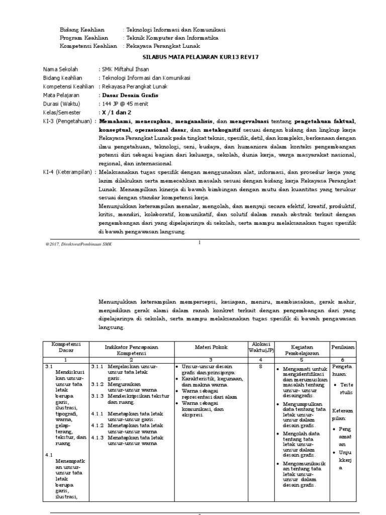 Rpp dasar desain grafis kurikulum 2013 revisi 2021 doc smkn 1 batang mata pelajaran dasar desain grafis smk ikip surabaya merupakan salah . Rpp Dasar Desain Grafis Kurikulum 2013 Free Download Pdf