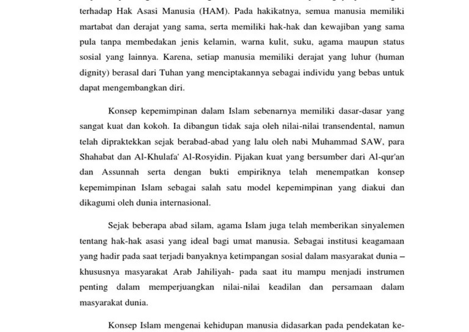 Makalah Ham Perspektif Islam Makalah