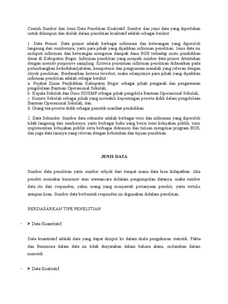 Data Kuantitatif Dan Kualitatif | PDF